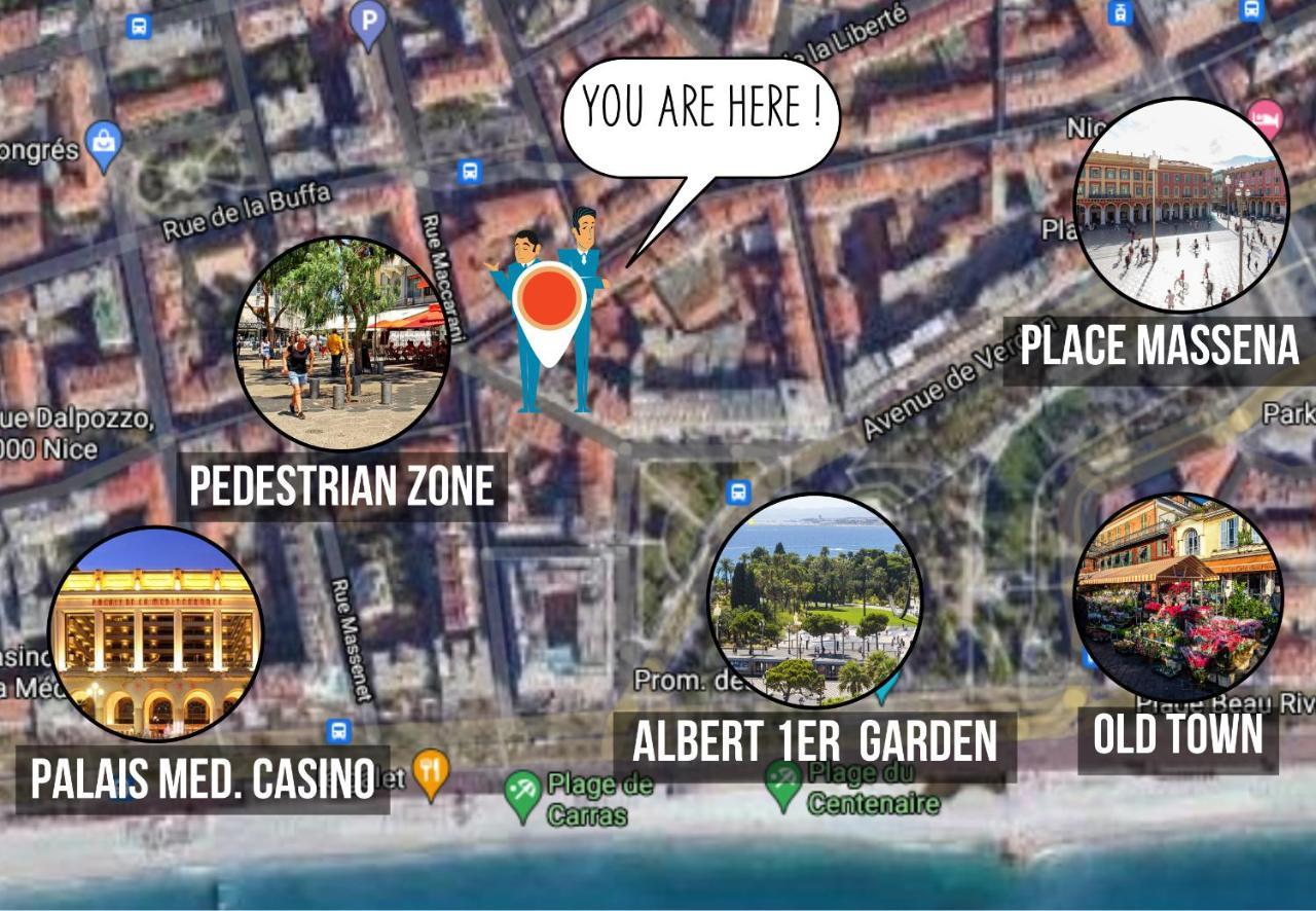 Nestor&jeeves - Cactus Riviera - Hyper Center - Very Close Sea And Place Massena * Nizza